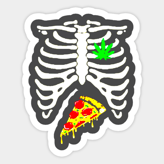 Pizza pot leaf Sticker by camillecharbonneau93